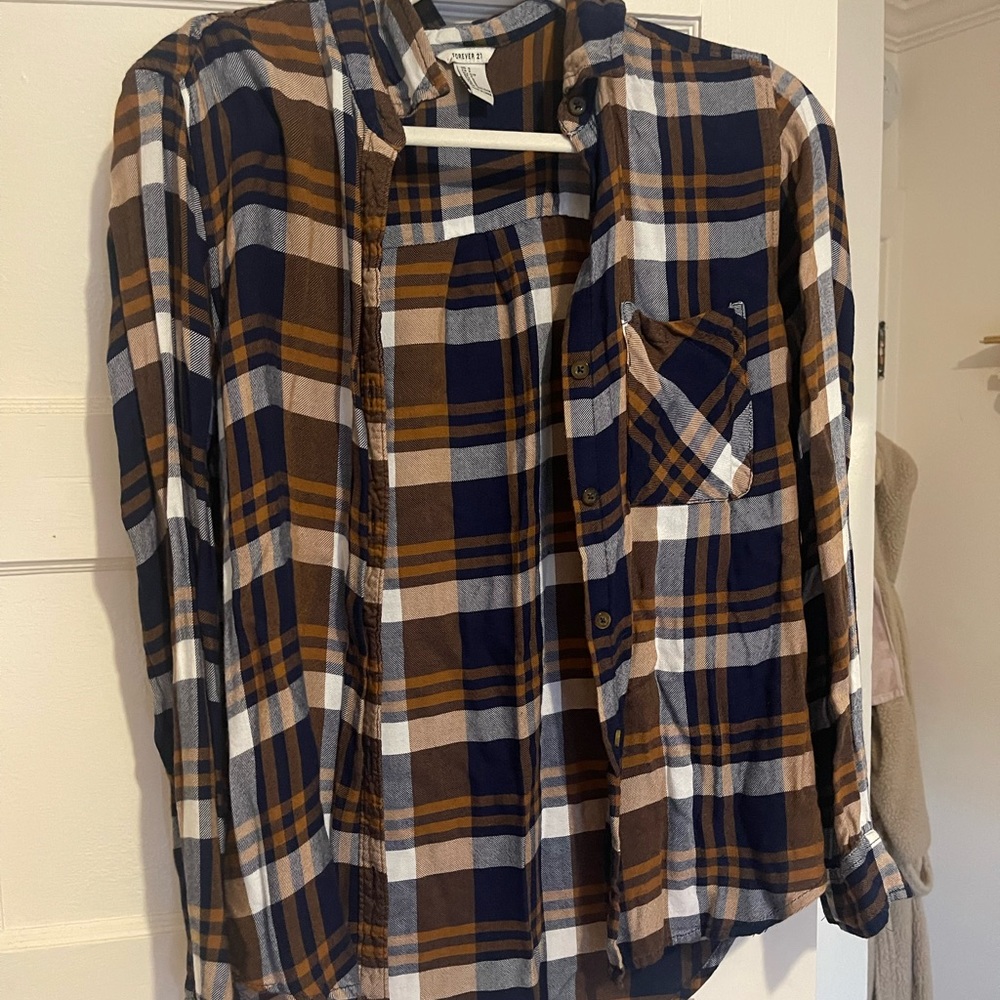 Forever 21 blue plaid flannel